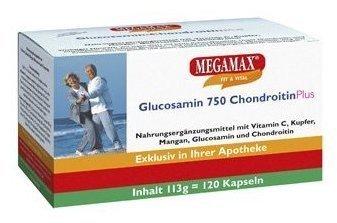 Megamax Glucosamin 750 Chondroitin Plus Kapseln (120 Stk.)