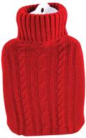 Hugo Frosch W&auml;rmflasche Klassik 1,8 l mit Strickbezug rot