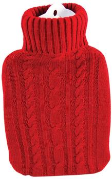 Hugo Frosch W&auml;rmflasche Klassik Strickbezug (1,8L) rot