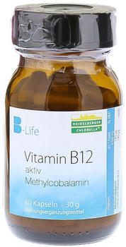 Heidelberger Chlorella Vitamin B12 aktiv Methylcobalamin Kapseln (60Stk.)
