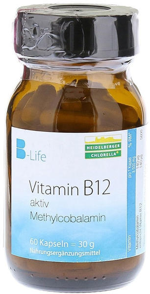 Heidelberger Chlorella Vitamin B12 aktiv Methylcobalamin Kapseln (60Stk.)