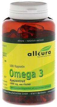 Allcura Omega 3 Konzentrat 1000 mg aus Fischöl Kapseln (100 Stk.)