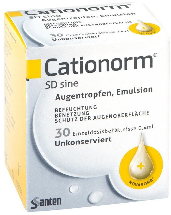 Santen Cationorm SD Sine (30 x 0,4 ml) Test TOP Angebote ab 11,93 € (Mai  2023)
