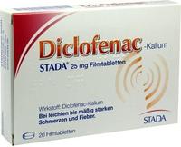 STADApharm GmbH DICLOFENAC KALIUM STADA 25 mg Filmtabletten 20 St