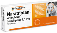 PZN-DE 09321616, Naratriptan ratiopharm bei Migr&auml;ne, 2 St, Grundpreis: &euro; 2,29 /