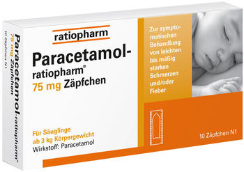 Paracetamol 75 mg Suppositorien (10 Stk.)