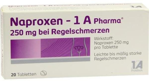 1 A Pharma NAPROXEN 1A Pharma 250 mg b.Regelschmerzen Tabl. 20 St Test ❤️  Jetzt ab 3,81 € (April 2022) Testbericht.de