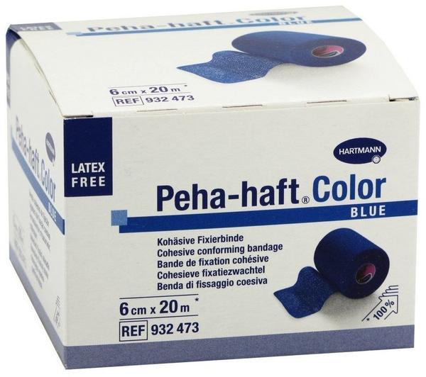 Hartmann Peha Haft Color Fixierbinde latexfrei 6 cm x 20 cm Blau