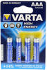 Batterien Micro LR03 AAA 4903 Varta High 4 St