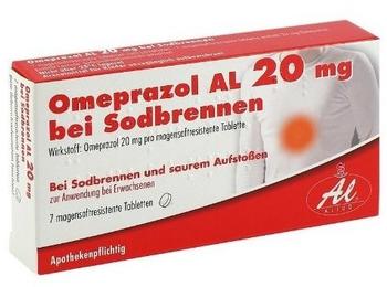 Omeprazol Al 20 mg bei Sodbrennen magensaftr. Tabletten (7 Stk.)