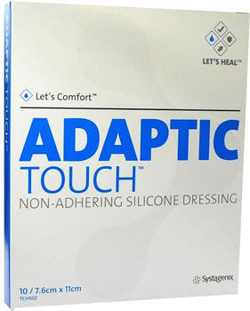 Systagenix Adaptic Touch Non-Adhering Silikon Dressing 7,6 x 11 cm (10 Stk.)