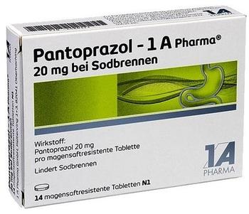 1 A Pharma PANTOPRAZOL 1A Pharma 20mg bei Sodbrennen msr.Tab. 14 St