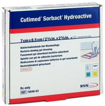 BSN Medical Cutimed Sorbact Hydroactive Kompressen 7 x 8,5 cm (10 Stk.)