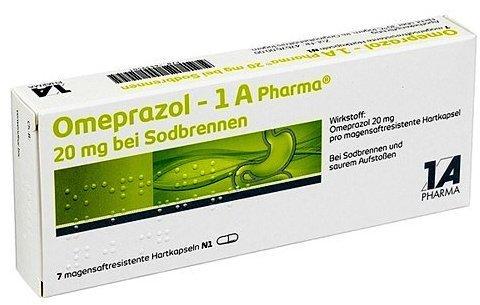 1 A Pharma Omeprazol 1A Pharma 20 mg bei Sodbrennen msr.Kaps. 7 St