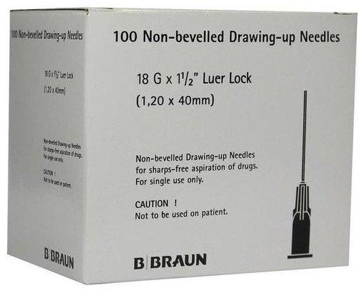 B. Braun Sterican Kanülen 18G x 1 1/2 1,1 x 40 blunt/stumpf (100 Stk.)