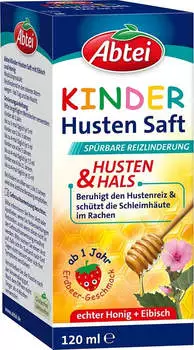 Abtei Kinder Husten Saft Eibisch und Honig (120ml)