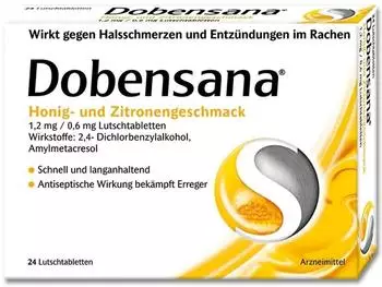 Dobensana Honig- und Zitronengeschmack 1,2mg/0,6mg Lutschtabletten (24 Stk.)