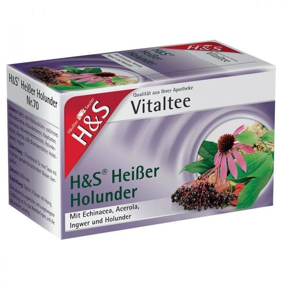 H&S Heisser Holunder Vitaltee Filterbeutel (20 Stk.)