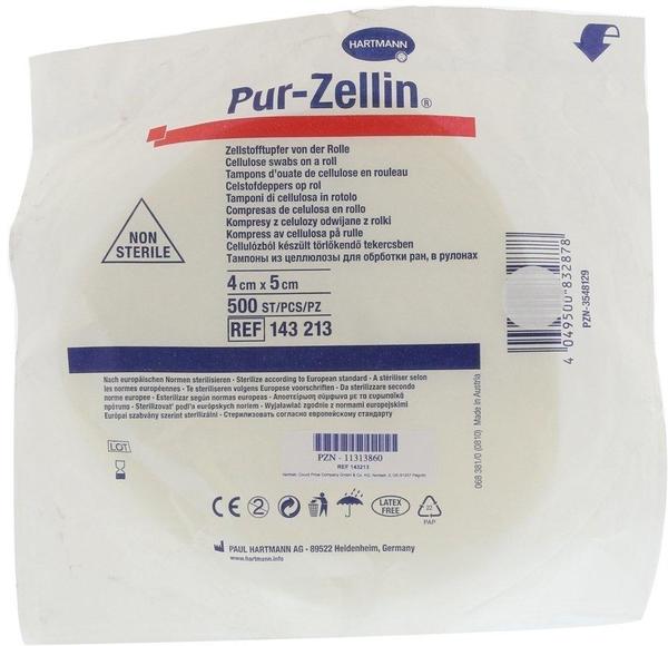 Count Price Company GmbH & Co KG PUR ZELLIN 4x5cm unsteril Rolle zu 500 St.