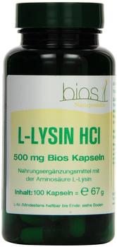 Bios Naturprodukte L-Lysin Hci 500 mg Bios Kapseln (100 Stk.)