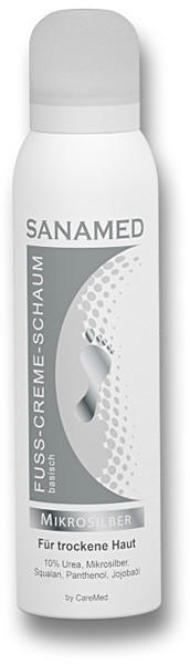 CareMed Mikrosilber Sanamed Fuß-Creme-Schaum (300 ml)