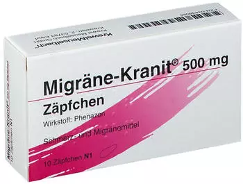 Migraene Kranit 500 mg Z&auml;pfchen (10 Stk.)