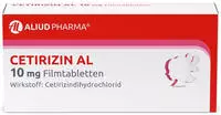 PZN-DE 02406640, Aliud Pharma CETIRIZIN AL 10 mg Filmtabletten 7 St, Grundpreis: