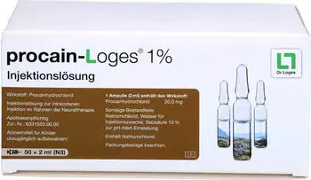 Procain Loges 1% Injektionsloesung Ampullen (50 x 2 ml)