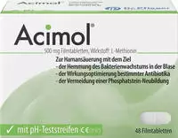 Acimol 500 mg Filmtabletten - mit pH-Teststreifen 48 St