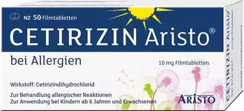 Cetirizin Aristo bei Allergien 10 mg Filmtabletten (50 Stk.)