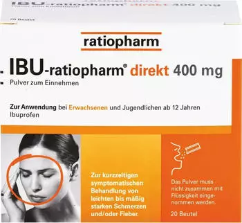 Ibu Ratiopharm direkt 400mg Pulver zum Einnehmen (20 Stk.)