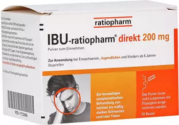 Ibu Ratiopharm direkt 200 mg Pulver zum Einnehmen (20 Stk.)