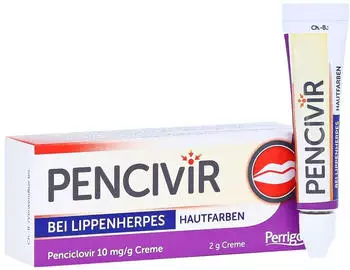 Pencivir bei Lippenherpes Creme Hautfarben 1% Creme (2g)