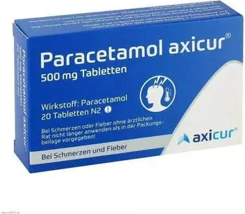 Paracetamol axicur 500mg Tabletten (20 Stk.)