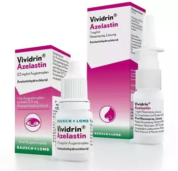 Vividrin Azelastin Allergie Set (Augentropfen 0,5mg 6ml + Nasenspray 1mg 10ml)
