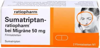 Sumatriptan 50mg bei Migräne Filmtabletten (2Stk.)
