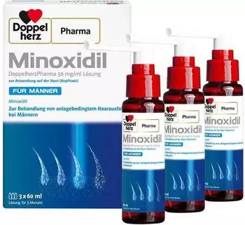 DoppelherzPharma Minoxidil 50mg/ml Lsg. f&uuml;r M&auml;nner (3x60ml)