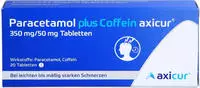 Paracetamol plus Coffein axicur 350 mg/ 50 mg 20 St
