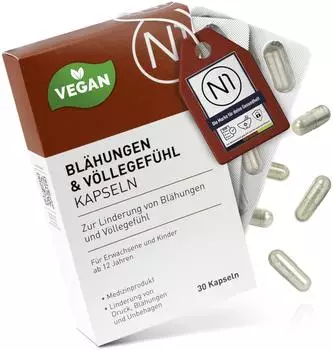 N1 Bl&auml;hungen & V&ouml;llegef&uuml;hl Kapseln (30 Stk.)