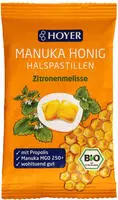 PZN-DE 19280775, HOYER Manuka Honig Bio Halspastillen Zitronenmelisse 30 g,