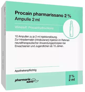 Procain Pharmarissano 2% Injektionsl&ouml;sung Ampullen (10x2ml)