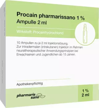 Procain pharmarissano 1% Injektionsl&ouml;sung Ampullen (10x2ml)