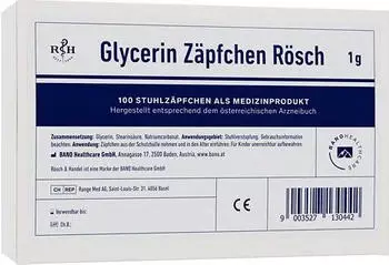 Glycerin Z&auml;pfchen R&ouml;sch gegen Verstopfung (100 Stk.)