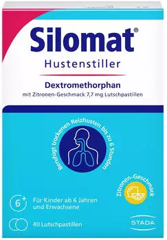 Silomat Hustenstiller Dextromethorphan Lutschpastillen Zitrone (40 Stk.)