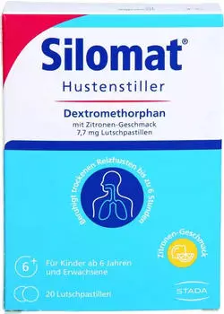 Silomat Hustenstiller Dextromethorphan Lutschpastillen Zitrone (20 Stk.)