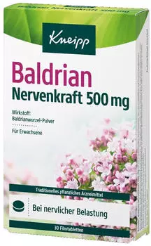 Baldrian Nervenkraft 500mg Filmtabletten (30 Stk.)