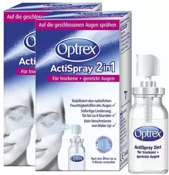 Optrex ActiSpray 2in1 für trockene + gereizte Augen (2x10 ml)
