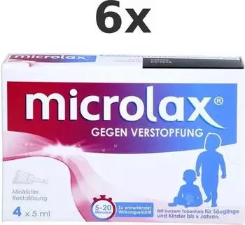 Microlax gegen Verstopfung Rektall&ouml;sung kurzer Tubenhals (4x5ml)