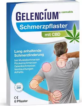 Gelencium Schmerzpflaster mit CBD (6 Stk.)