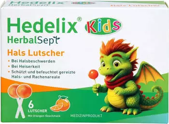 Hedelix Kids HerbalSept Hals Lutscher Orange (6 Stk.)